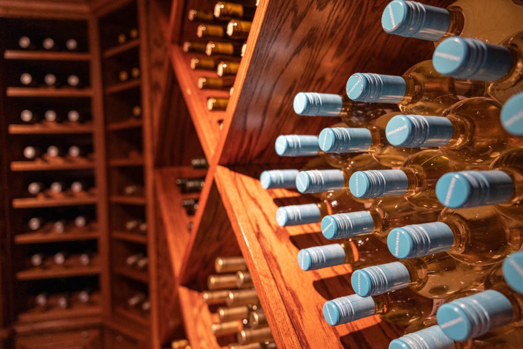 stocked wine cellar